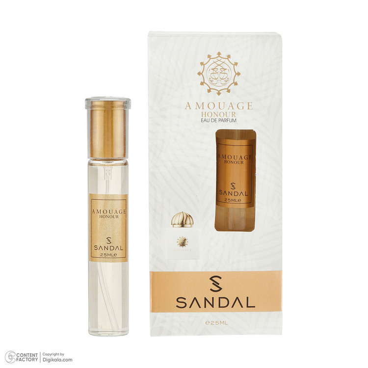 عطر جیبی زنانه صندل مدل amouage honour با رایحه خنک حجم 25 میلیلیتر