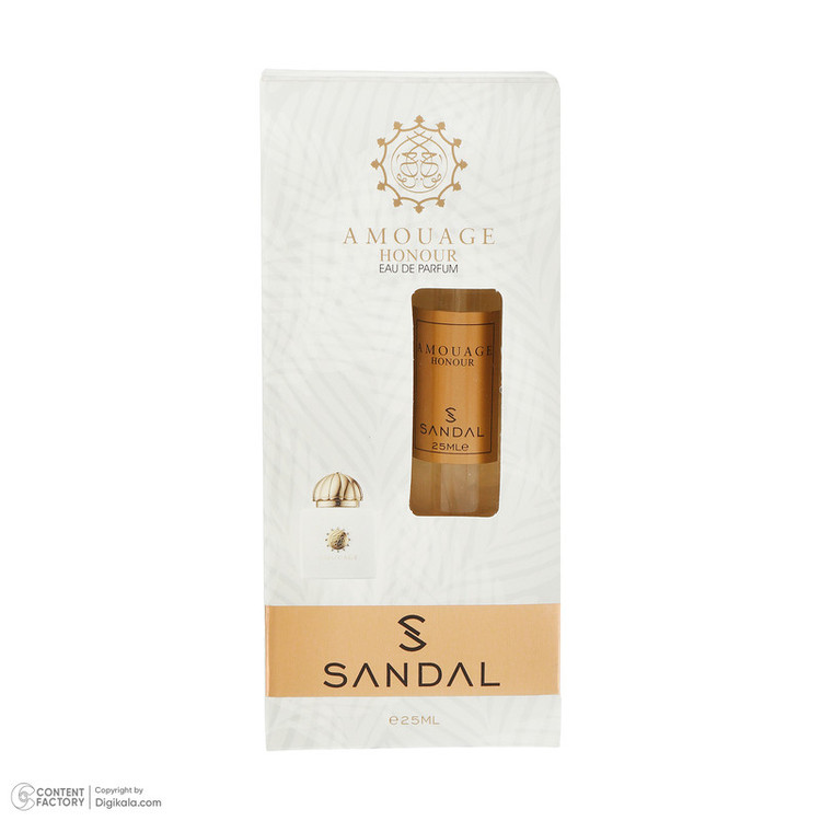 عطر جیبی زنانه صندل مدل amouage honour با رایحه خنک حجم 25 میلیلیتر