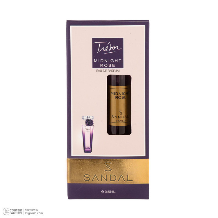 عطر جیبی زنانه صندل مدل MIDNIGHT ROSE ب حجم 25 میلیلیتر