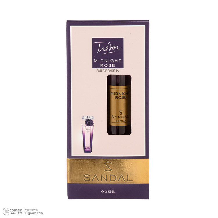 عطر جیبی زنانه صندل مدل MIDNIGHT ROSE ب حجم 25 میلیلیتر