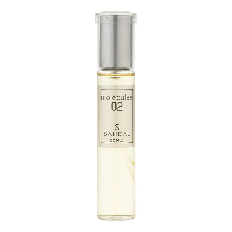 عطر جیبی مردانه صندل مدل مولکول با رایحه معتدل حجم ۲۵ میلیلیتر