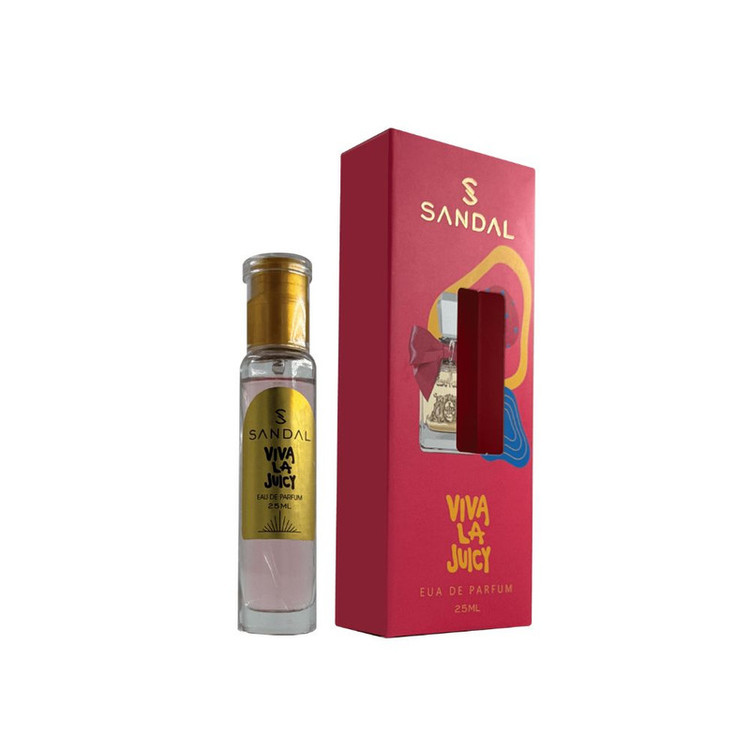 عطر جیبی زنانه صندل مدل ویوا لا جوسی با رایحه شیرین حجم ۲۵ میلیلیتر