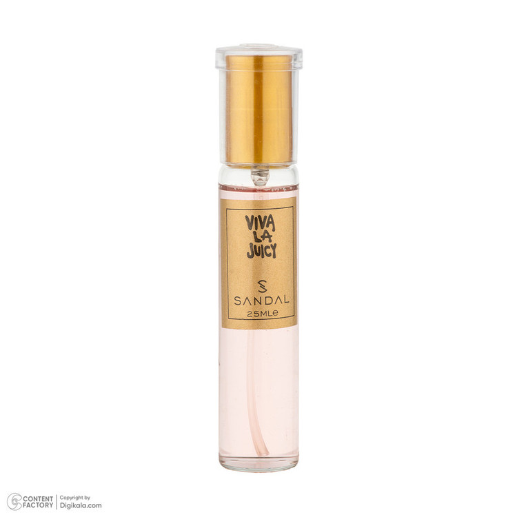 عطر جیبی زنانه صندل مدل VIVALA JUICY با رایحه شیرین، خوراکی، طبیعت، گلی حجم 25 میلیلیتر
