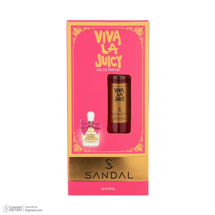 عطر جیبی زنانه صندل مدل VIVALA JUICY با رایحه شیرین، خوراکی، طبیعت، گلی حجم 25 میلیلیتر