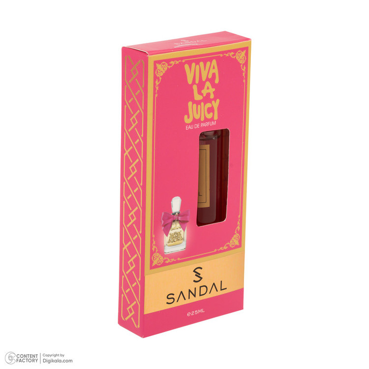 عطر جیبی زنانه صندل مدل VIVALA JUICY با رایحه شیرین، خوراکی، طبیعت، گلی حجم 25 میلیلیتر
