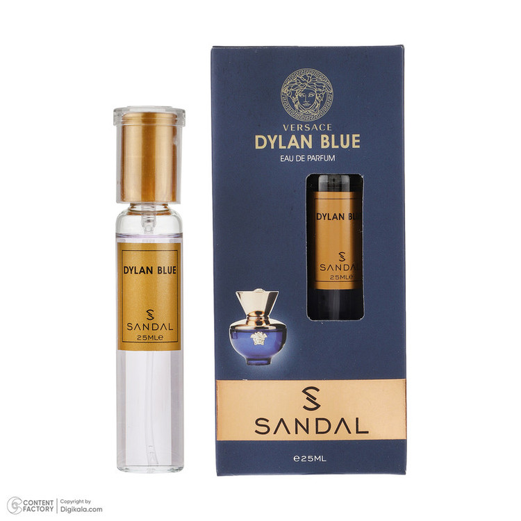عطر جیبی زنانه صندل مدل Dylan blue با رایحه خنک حجم 25 میلیلیتر