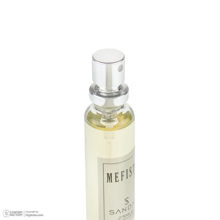 عطر جیبی مردانه صندل مدل Mefisto با رایحه تلخ حجم 25 میلیلیتر