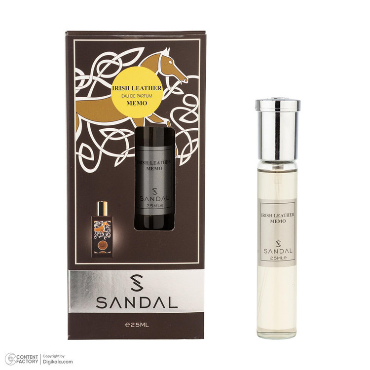عطر جیبی مردانه صندل مدل ممو آیریش لدر با رایحه تلخ حجم ۲۵ میلیلیتر