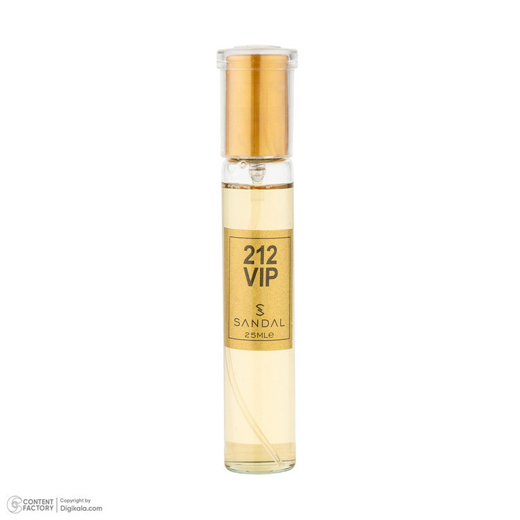 عطر جیبی زنانه صندل مدل 212 VIP WOMEN با رایحه گرم، خوراکی، طبیعت، شرقی، گلی حجم 25 میلیلیتر