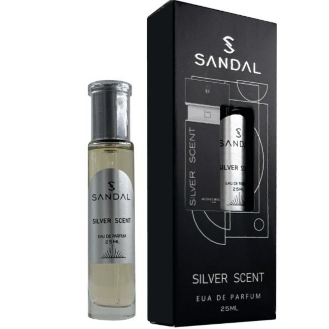 عطر جیبی مردانه صندل مدل سیلورسنت بوگارت با رایحه تلخ حجم ۲۵ میلیلیتر