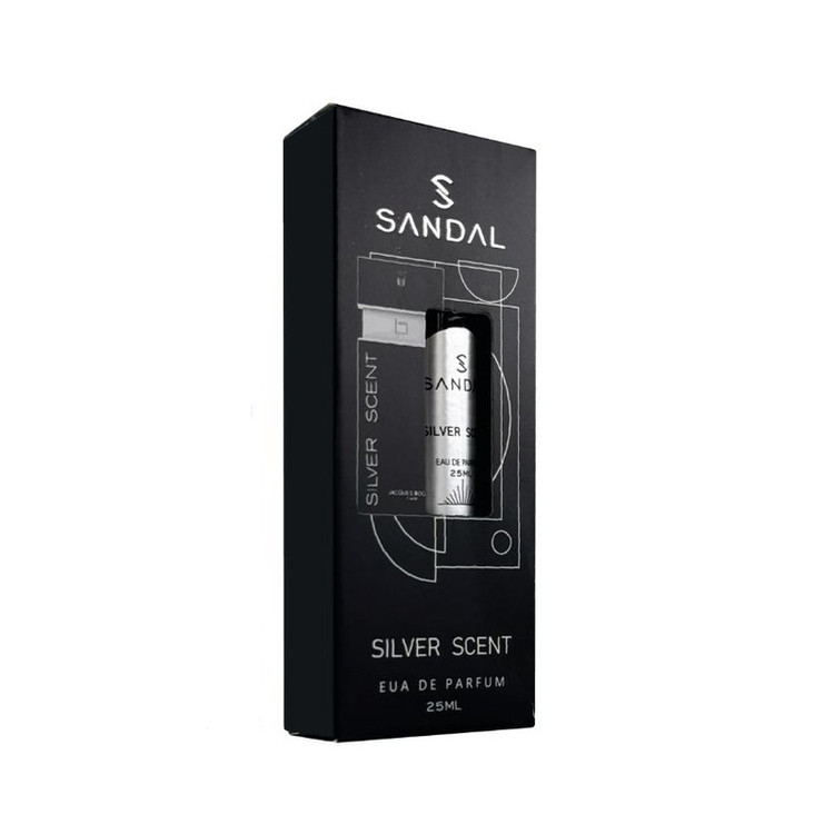 عطر جیبی مردانه صندل مدل سیلورسنت بوگارت با رایحه تلخ حجم ۲۵ میلیلیتر