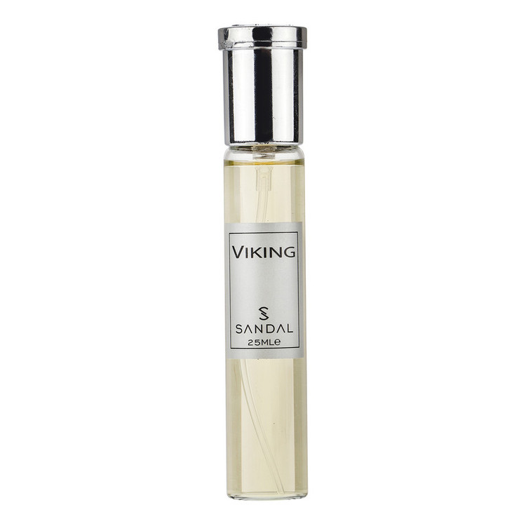 عطر جیبی مردانه صندل مدل viking با رایحه تند حجم 25 میلیلیتر