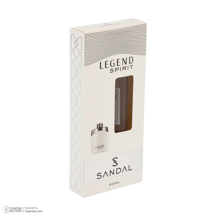عطر جیبی مردانه صندل مدل LEGEND SPIRIT با رایحه شیرین، تند حجم 25 میلیلیتر