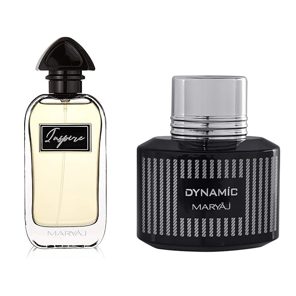 ست ادو پرفیوم مردانه ماریاژ مدل Daynamic با رایحه تلخ حجم 100 میلی لیتر همراه با ادو پرفیوم مردانه ماریاژ مدل Inspire با رایحه شیرین حجم 100 میلی لیتر