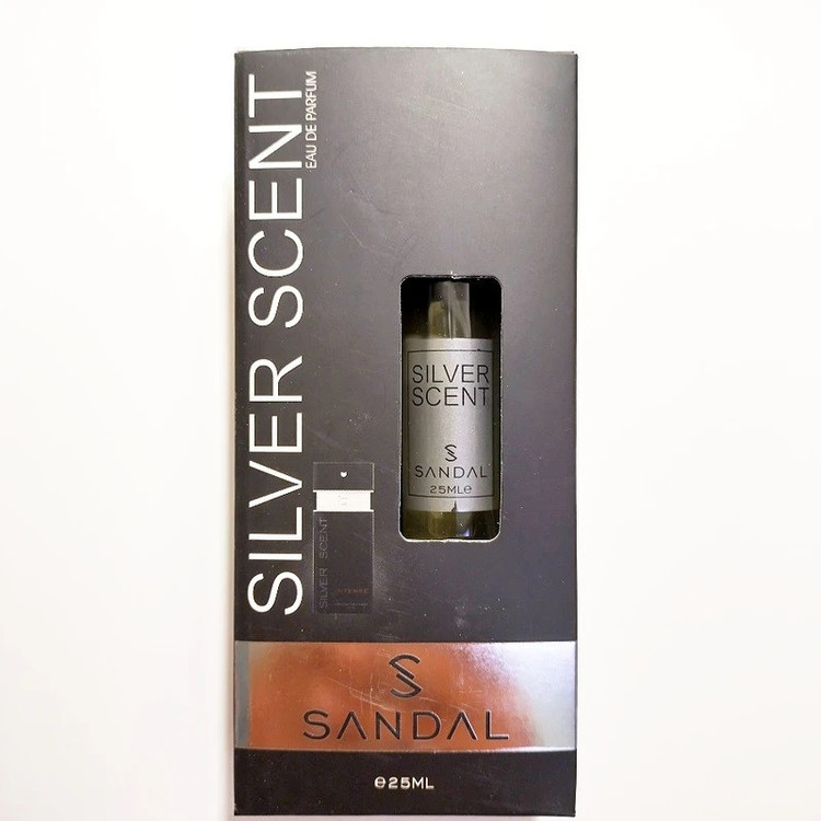 عطر جیبی مردانه صندل مدل مولکول سیلورسنت سی اچ وایکینگ با رایحه تلخ حجم 25 میلیلیتر مجموعه 4 عددی