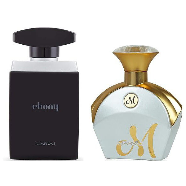 ست ادو پرفیوم مردانه ماریاژ مدل EBONY با رایحه شیرین حجم 100 میلی لیتر و ادو پرفیوم زنانه ماریاژ مدل M با رایحه شیرین حجم 100 میلی لیتر